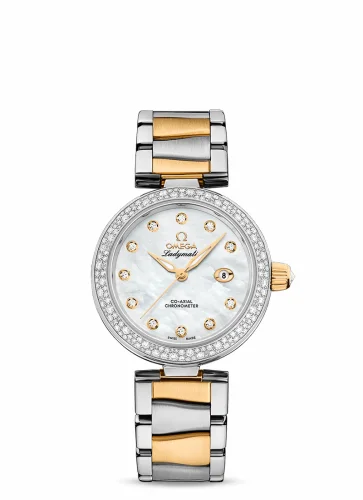 Omega LadyMatic Co-Axial 34 Stainless Steel / Yellow Gold / Diamond / MOP / Bracelet 425.25.34.20.55.003 (42525342055003)